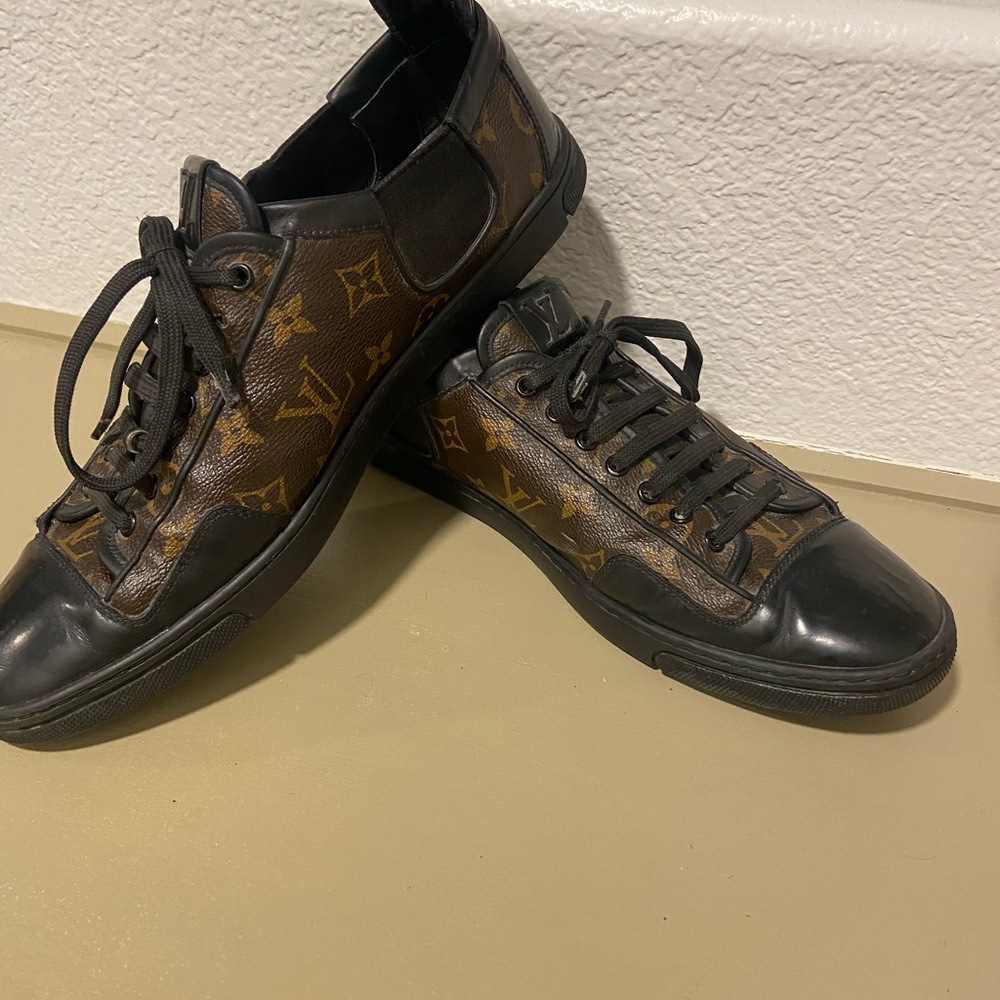 Louis Vuitton Monogram Sneakers - Black and Brown